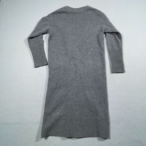 Halogen Cashmere Blend Cardigan XXS Petite Long Gray Sweater Open Front Winter - Picture 9 of 10